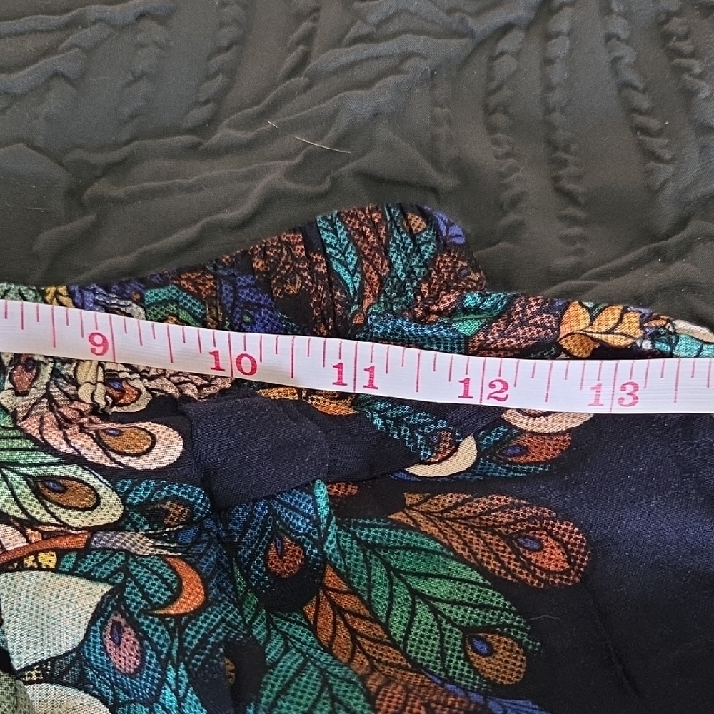 Source Unknown Multicolor Floral Cropped Pants - image 4